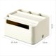 thumbnail image 2 of Caja Almacenamiento Pañuelos, Organizador Mesa Estudio con Cajón, Estuche para Pañuelos con Soporte Remoto, Estuche para Pañuelos con Bandeja Organizadora Estacionaria A, 2 of 5