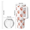 thumbnail image 4 of Balery Orange Fox Pattern 40oz Stainless Steel Tumbler Double Wall Vacuum Insulated Water Bottle Ice Bully Insulated Tumbler With Handle And 2 in 1 Straw Lid, 4 of 8