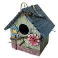 thumbnail image 2 of Wooden Bird Feeder Courtyard Villa Balcony Hanging Rainproof Bird Feeder, 2 of 3