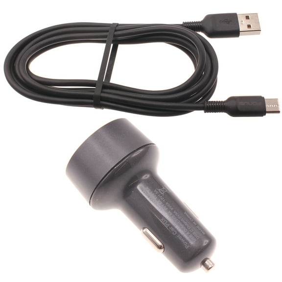 36W Quick Car Charger for OnePlus Nord N20 5G Phone - 2-Port USB Cable Type-C PD Power Adapter DC Socket for OnePlus Nord N20 5G