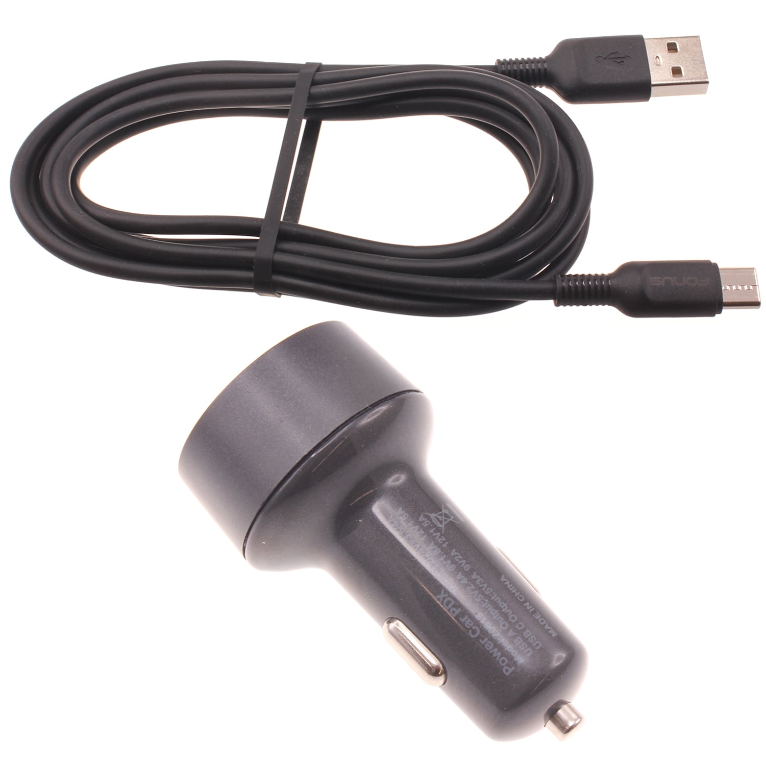 Quick Car Charger 36W 2-Port USB Cable Type-C PD Power Adapter DC Socket Plug-in Y1X for Samsung Galaxy Tab Active Pro S3 9.7 S6 10.5 S5e 10.5 S4 10.5 S7 (2020) A 8.4 (2020) A7 10.4 (2020)