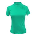 thumbnail image 6 of Breezora Womens Mock Turtle Neck Short Sleeve Slim Fit Ribbed Knit Tops Casual Summer Lightweight Breathable for Daily, 6 of 6