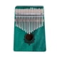 thumbnail image 3 of Instrumento musical de cuerpo de madera de caoba, piano de pulgar portátil Kalimba de 17 teclas (verde), 3 of 13