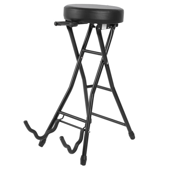 Guitar Chair , Portable Guitar Stool Convenient Footrest Multifunctional Built in Stand for School