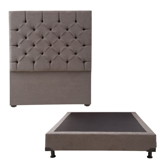 Base Cama Individual DICASA Capri Gris Oscuro