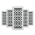thumbnail image 3 of Floor Vent Cover / Register 4” x 10” with Damper – Pack of 5 Decorative Tudor Mushroom Design,Cast Aluminum, Powder Coated, Repaintable, 6” x 12” Outer Faceplate, Beveled Edges,Easy to Install (VR100), 3 of 12