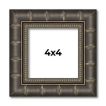 4x4 Frame Black Bamboo Solid Wood Picture Frame Width 1.5 Inches | Interior Frame Depth 0.5 Inches