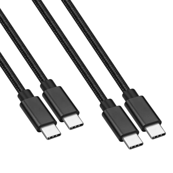 Mimifly USB C to USB C Charger Cable 60W 2FT, 2-Pack 3A USB Type C PD Fast Charging Cable for Samsung Galaxy S21, Switch, Pixel, LG (Black)