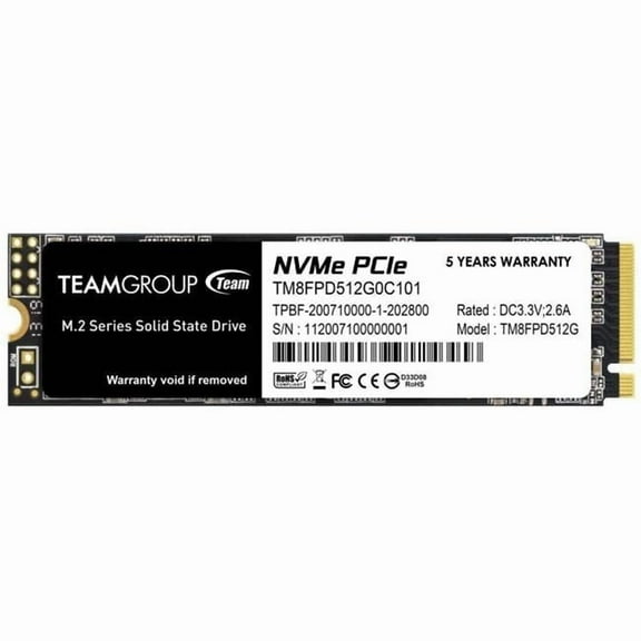 Team  Group MP33 PRO M.2 2280 512GB PCIe 3.0 x4 with NVMe 1.3 3D NAND Internal Solid State Drive