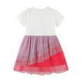 thumbnail image 4 of Diliba Toddler Girls Cotton Casual Dresses Cartoon Print Short Sleeve Dresses for Kids 1-7 Year, 4 of 7