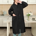 thumbnail image 7 of shqvo Women Long Raincoat Rain Jacket Coat Plus Size Lightweight for Work Hooded Full Zip up Waterproof Windbreaker, 7 of 7