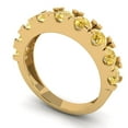 thumbnail image 2 of 1.53 ctw Wedding Band for Women - 18K Yellow Gold Yellow Moissanite Stackable Eternity Ring, 2 of 6