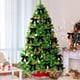 thumbnail image 3 of 12 adornos navideños con lazos de terciopelo con forma de varita mágica | Adornos para árboles y accesorios para envolver regalos | Lazos rojos y verdes con ribete dorado, 3 of 5
