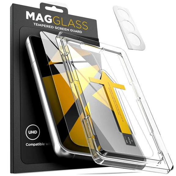 Magglass Screen Protector Designed for Samsung Galaxy S22 Tempered Glass with Camera Lens Guard (Fingerprint Compatible)