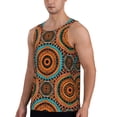 thumbnail image 2 of Gukieu African Tribal Style Print Men's Quick Dry Fitness Vest, Round Neck Sleeveless Fitness Bodybuilding Top-4X-Large, 2 of 7
