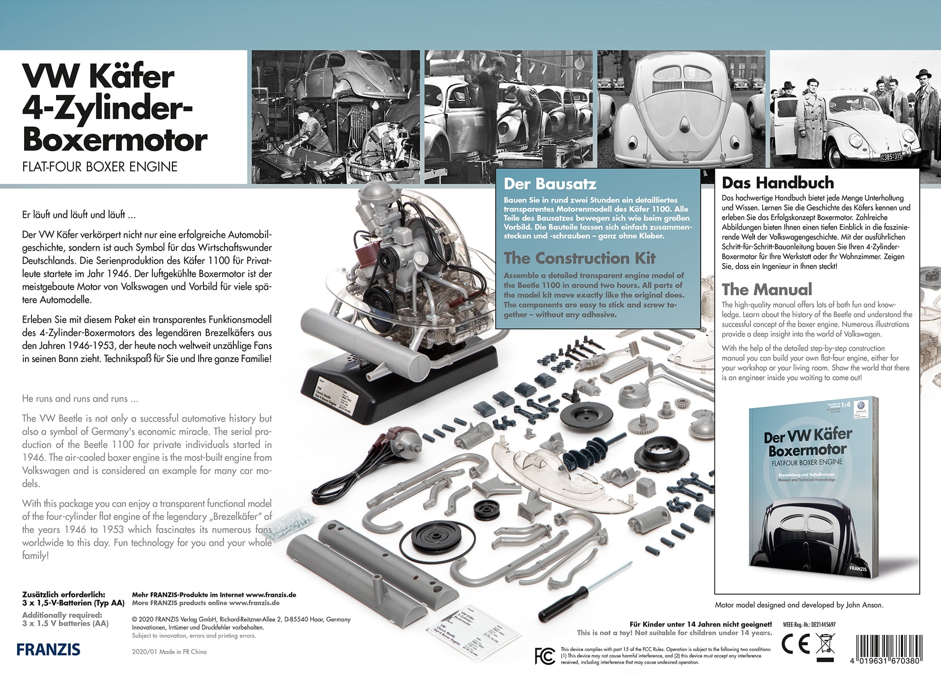 Franzis VW Flat-Four Engine Model Kit