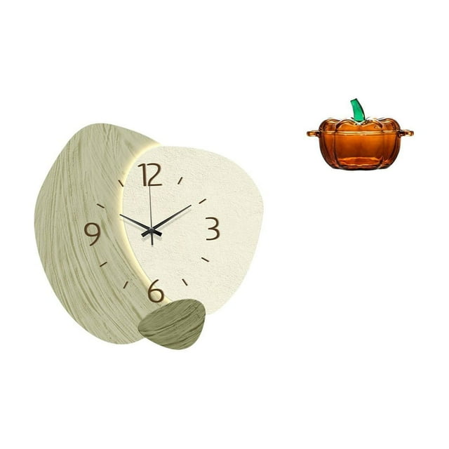 Reloj de pared,Reloj de pared silencioso Reloj de pared nórdico Decoración del hogar,Plato de dulces,Plato de dulces de vidrio con tapa Tarro de dulces decorativo,Para el buffet de dulces,la