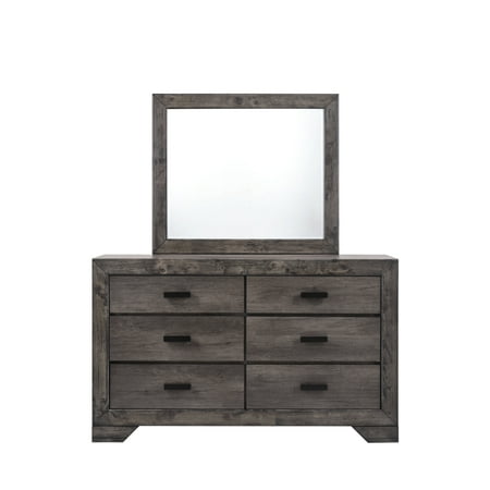Picket House Furnishings Grayson Dresser Mirror Set Grey Oak