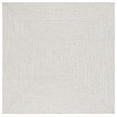 thumbnail image 2 of SAFAVIEH Braided Gino Distressed Machine Washable Reversible Area Rug, Ivory/Light Grey, 3' x 3' Square, 2 of 13