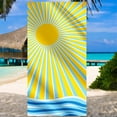 thumbnail image 4 of EUDIDV Absorbent Fine Fiber Double-sided Velvet Beach Towel With Drying And Water Absorption Digital Printing Sun Protection Shawl Swimming Bath Towel Quick Dry, 4 of 7