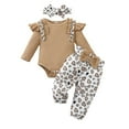 thumbnail image 1 of HAiming Girls Romper Ruffle Long Sleeve Pullover Tops Cute Graphic with Bow Warm Trendy Outfit Clothes, 1 of 9