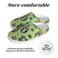 thumbnail image 6 of Daiia Cute Panda Bear In Greenery Forest Print Women’s Fuzzy Slippers Memory Foam Lightweight House Shoes Cozy Loafer Flannel House Shoes-39/40, 6 of 7