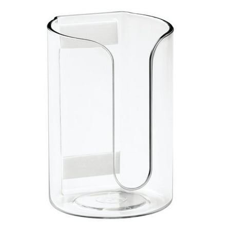 Bathroom Cup Dispensers - InterDesign AFFIXX Peel and Stick Adhesive Bathroom Disposable Paper Cup Dispenser, Clear