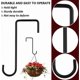 thumbnail image 4 of 8 Pcs Fence Hooks, 2.1 x 6 inch Patio Hangers Black Powder Coated Steel Fence Hangers for Hanging Plants, Planters, 4 of 4