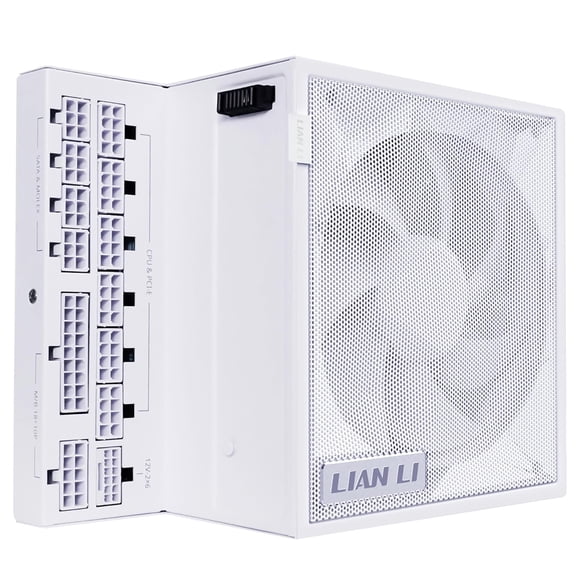 Lian-Li EG0850G EDGE GOLD 850W 80+ Certifié Or Unité d'Alimentation ATX Entièrement Modulaire, Blanc