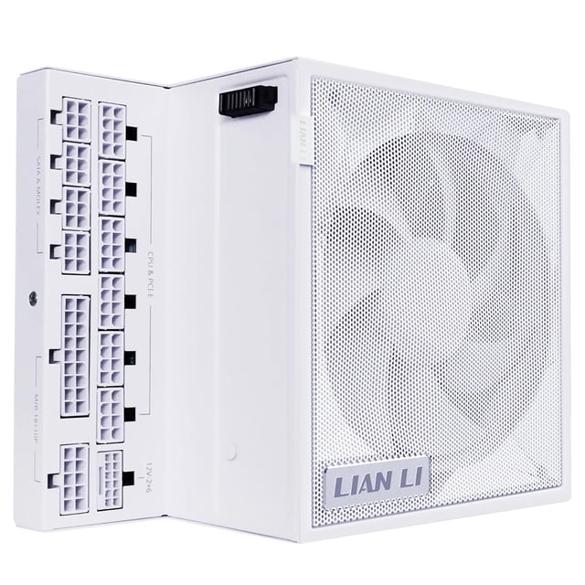 Lian-Li EG0850G EDGE GOLD 850W 80+ Gold Certified Fully Modular ATX Power Supply Unit, White