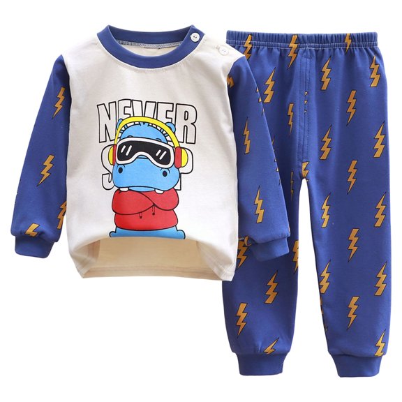 Duqingm Toddler Pajamas Girl Little Big Boys Girls Pajamas Set Kids PJs Cotton Sleepwear,12-18 Months