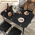 thumbnail image 2 of QinaQin Juego de comedor de vidrio con sillas, mesa con diseño biselado y asientos tapizados cómodos, ideal para espacios pequeños, cocina o departamento, 2 of 9
