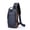 Blue with gold, variant on Travel Sling Bag Waterproof Crossbody Bag with Combination Lock Anti-Theft PU Leather Chest Bag with USB Charging Hole Shoulder Backpack Motorcycle Bags