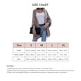 thumbnail image 2 of Knit Outwear Oversized Batwing Sleeve Slit Hem Pure Color Warm Women Front Open Sweater for Fall Winter Spring Purple M, 2 of 7