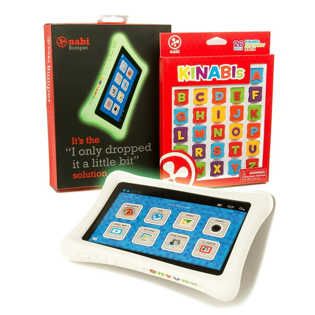 Dwingend scheerapparaat Gaan Nabi 2 Tablet Bumper Case with Customizable Name Plate and 26 Piece Kinabis  Letter Pack bundle - Educational Interactive Alphabet Letters with  Protective Glow in the Dark Neon Green Tablet Case - Walmart.com