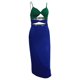 thumbnail image 4 of VISgogo Vestido largo sin mangas para mujer, sin mangas, con contraste de color, sin espalda, con tirantes, ropa informal simple de una pieza VISgogo moda, 4 of 9