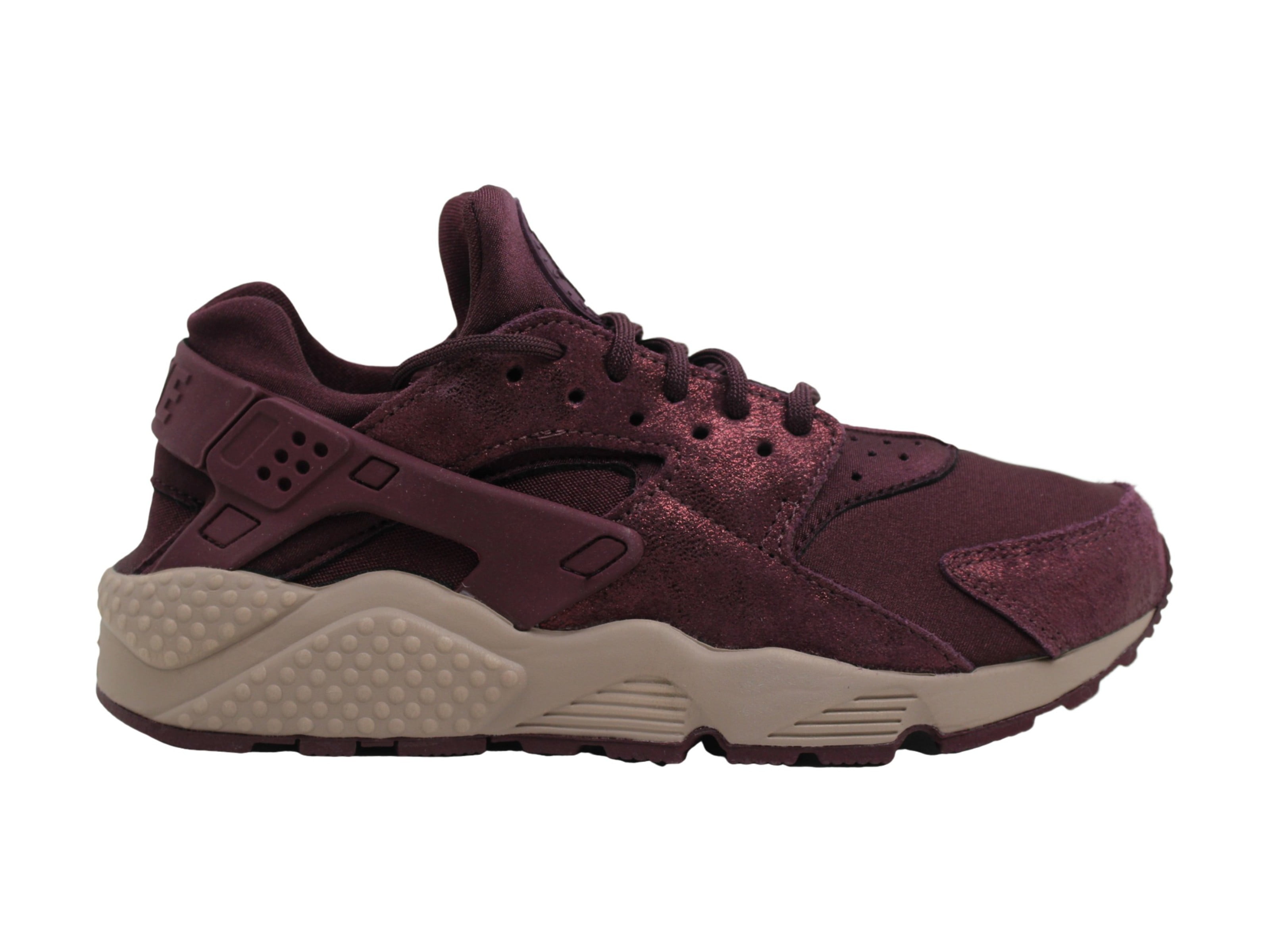 Nike Nike Womens Air Huarache Run Fabric Low Top Lace Up, Burgundy