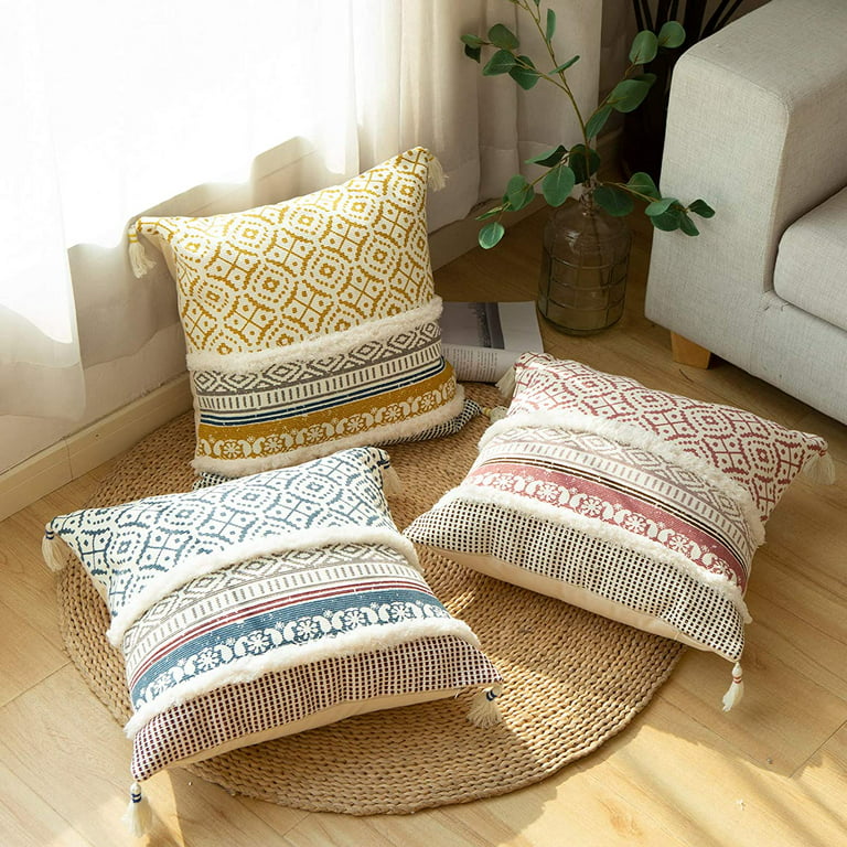 Boho Tufted Decorative Throw Pillow Covers For Couch Sofa - Modern