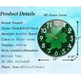 thumbnail image 2 of Dreamtimes Vintage St. Patrick's Day Shamrock Round Wall Clock, 12 Inch Silent Battery Operated Quartz Analog Quiet Desk Clock for Home,Office,School,Cafe, 2 of 7