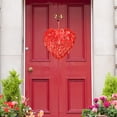 thumbnail image 3 of YWIYIUD 1PC 10inch Valentine's Day Feather Wreath for Front Door, Mother's Day Valentines Birthday Wreath, Heart Shaped Decoration for Wedding Wall Window Indoor Outdoor Porch Home Women Wife Gift, 3 of 8