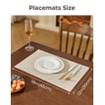thumbnail image 4 of Juego de 12 Individuales Beige Leetaltree - Individuales Resistentes al Calor y Antideslizantes para Mesa de Comedor, Lavables y Duraderos de PVC Vinílico Tejido (Beige, 12), 4 of 9