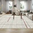 thumbnail image 2 of HOMERRY Area Rug 5' x 7' Moroccan Rug for Living Room Washable Stain Resistant Non-Shed Low Pile Carpet, Beige, 2 of 6