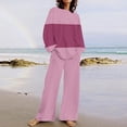 thumbnail image 2 of UAMVSH Plus Size Sweatsuit 2 Piece Outfits for Women Oversized Printed Sweatshirts and Palazzo Wide Leg Pants Lightweight Lounge Sets(XX-LargePink 2), 2 of 4