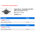 thumbnail image 2 of Engine Mount - Compatible with 2003 - 2009 GX470 4.7L V8 2004 2005 2006 2007 2008, 2 of 2