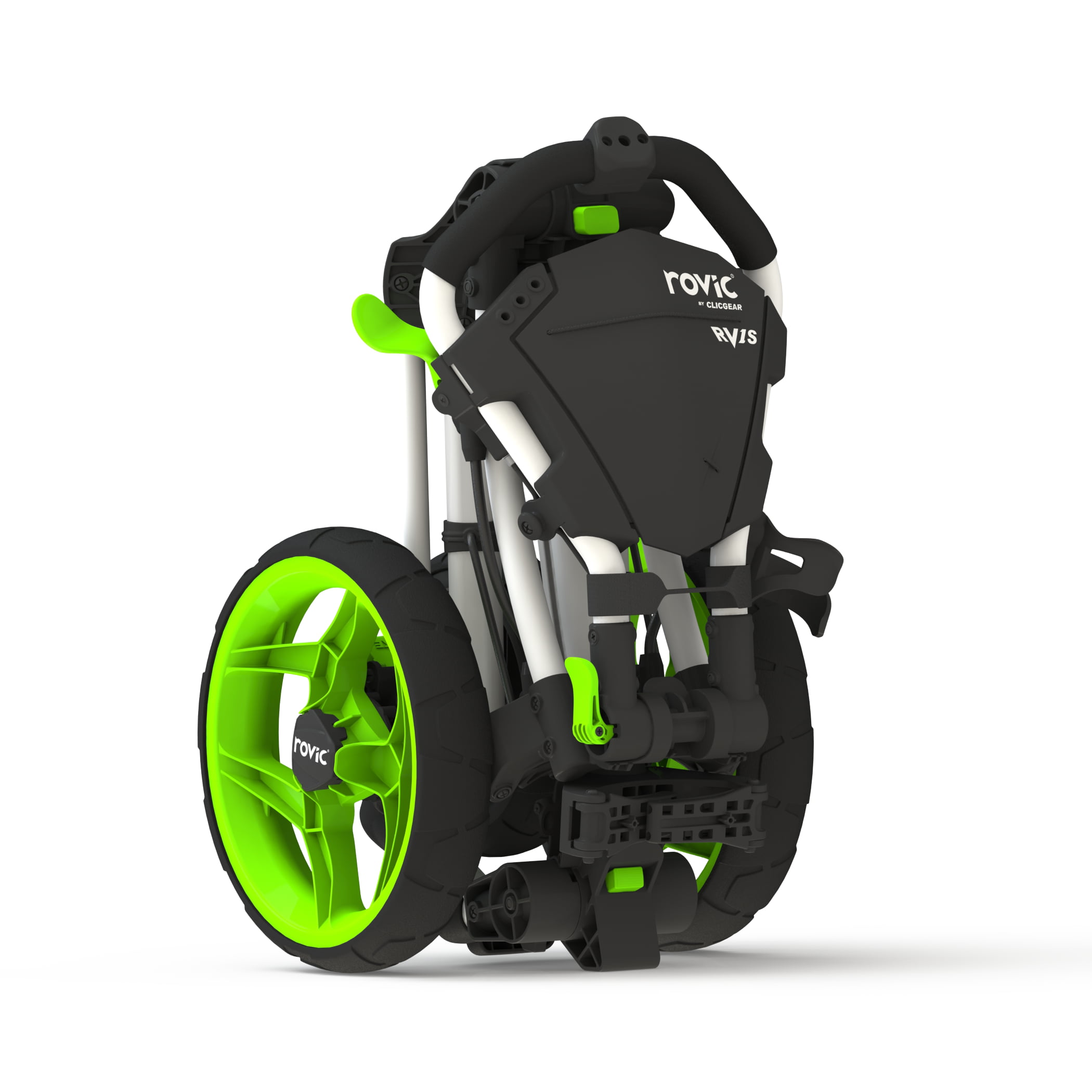 lobo amenaza Asentar Rovic by Clicgear RV1S Swivel 3-Wheel Golf Push Cart (Arctic/Lime) -  Walmart.com