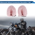 thumbnail image 2 of Accesorios de Casco de Motocicleta Decoración Orejas de Oso Grande para Cascos de Motocicleta Bicicleta Esquí Rosa Peluche 1 Par, 2 of 6