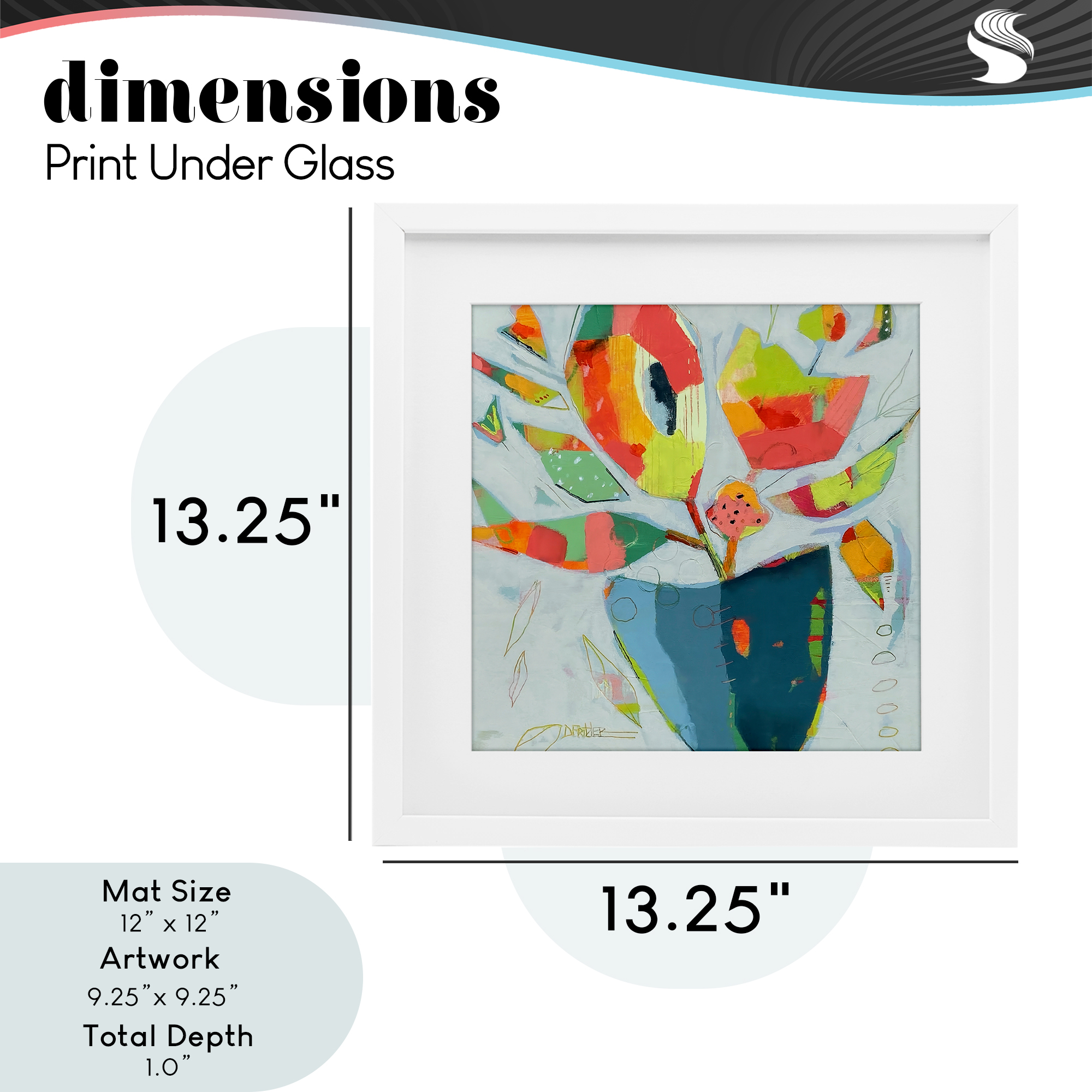Getting My Groove On White Framed Print Under Glass, design by Dianna Fritzler
