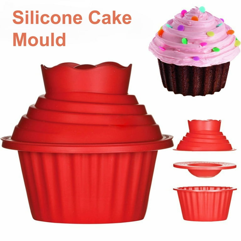 3pcs/set Giant Silicone Cupcake Mold Big Top Cake Mould Non-stick