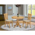 thumbnail image 2 of Pemberly Row Antique 3-piece Traditional Wood Dining Table Set in Oak, 2 of 6
