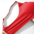 thumbnail image 6 of Amidoa High Support Womens Bras Red Wire-Free Push-up Solid Bra Brasiers Women XXL, 6 of 6